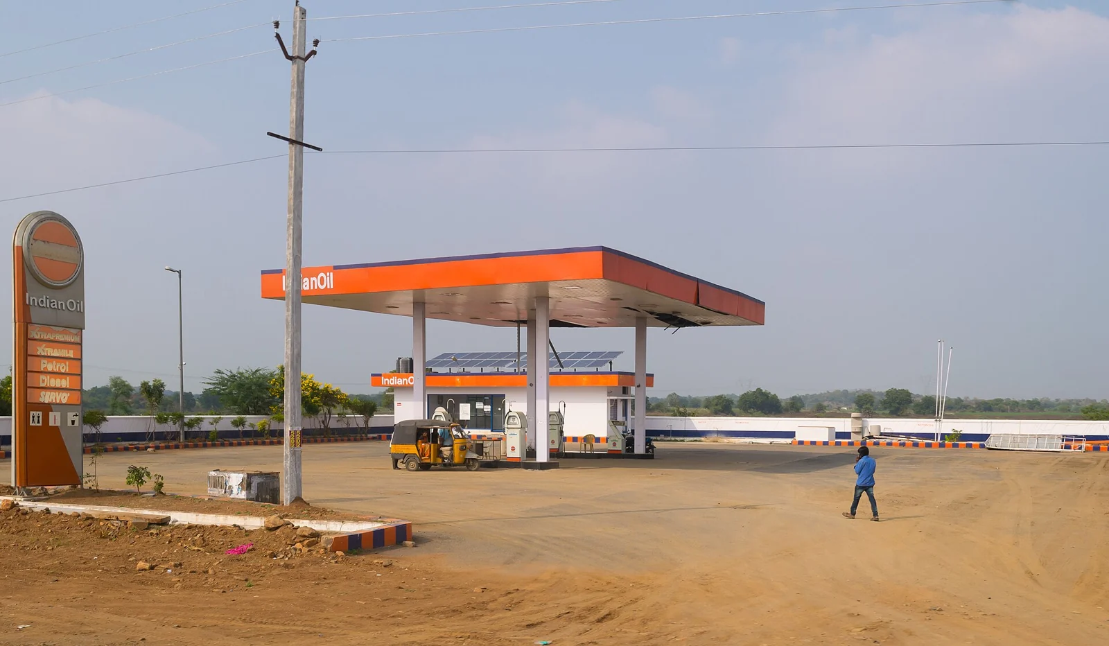 An Indian Oil filling station in Khammam.