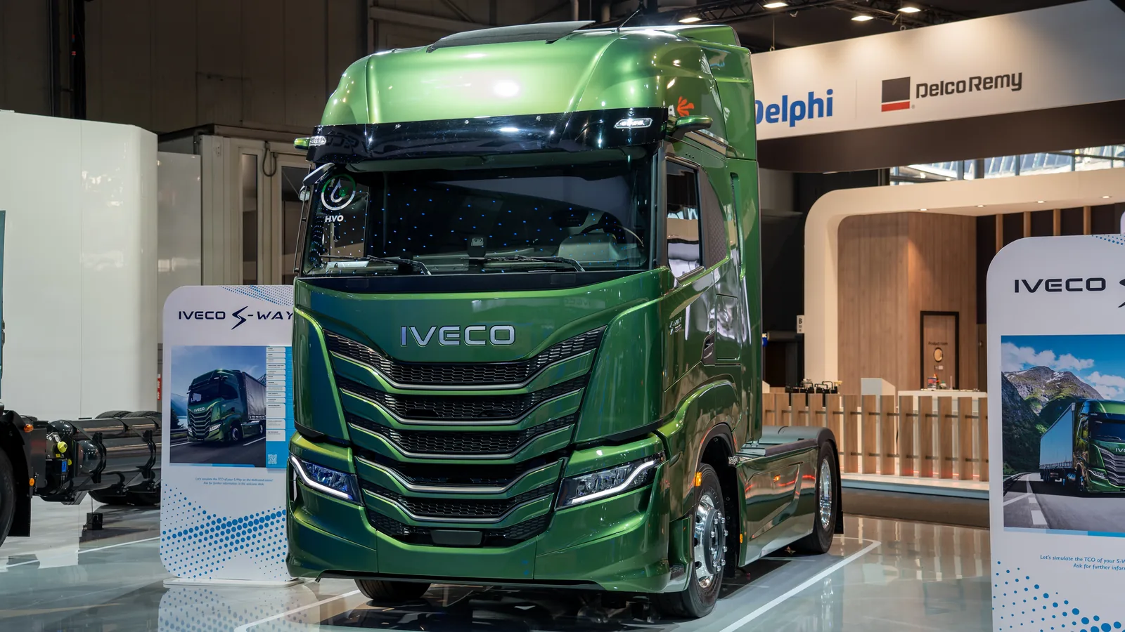 An Iveco S-Way truck on show at the IAA Transportation fair.