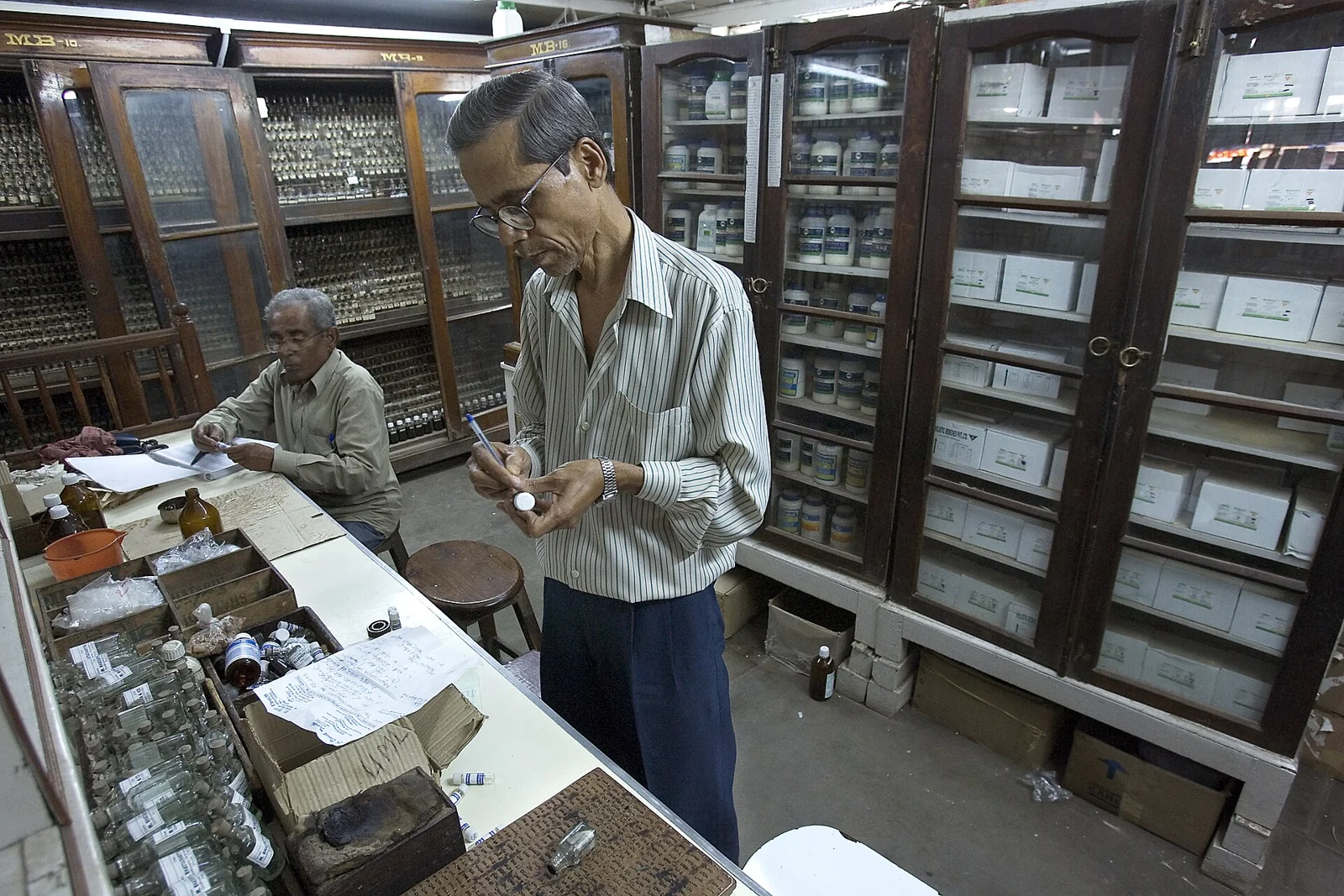 A pharmacy in Varanasi.