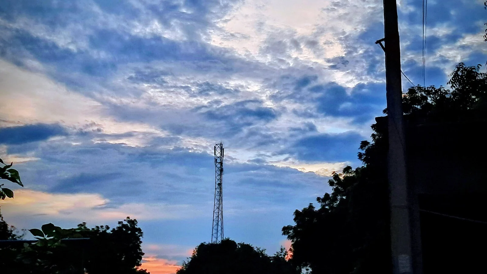 Telecommunications towers in India.